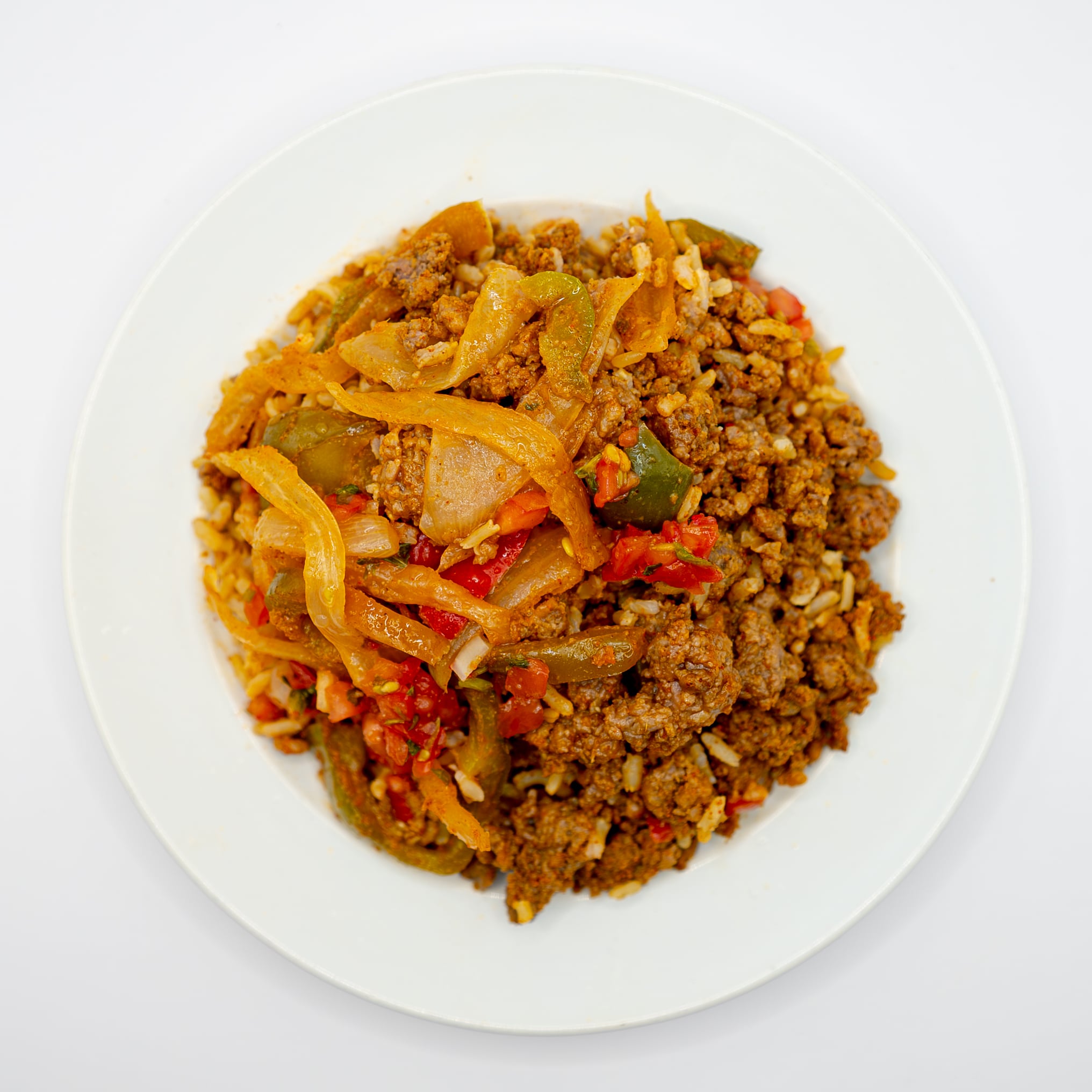 Fajita Taco Bowl with Spanish Rice