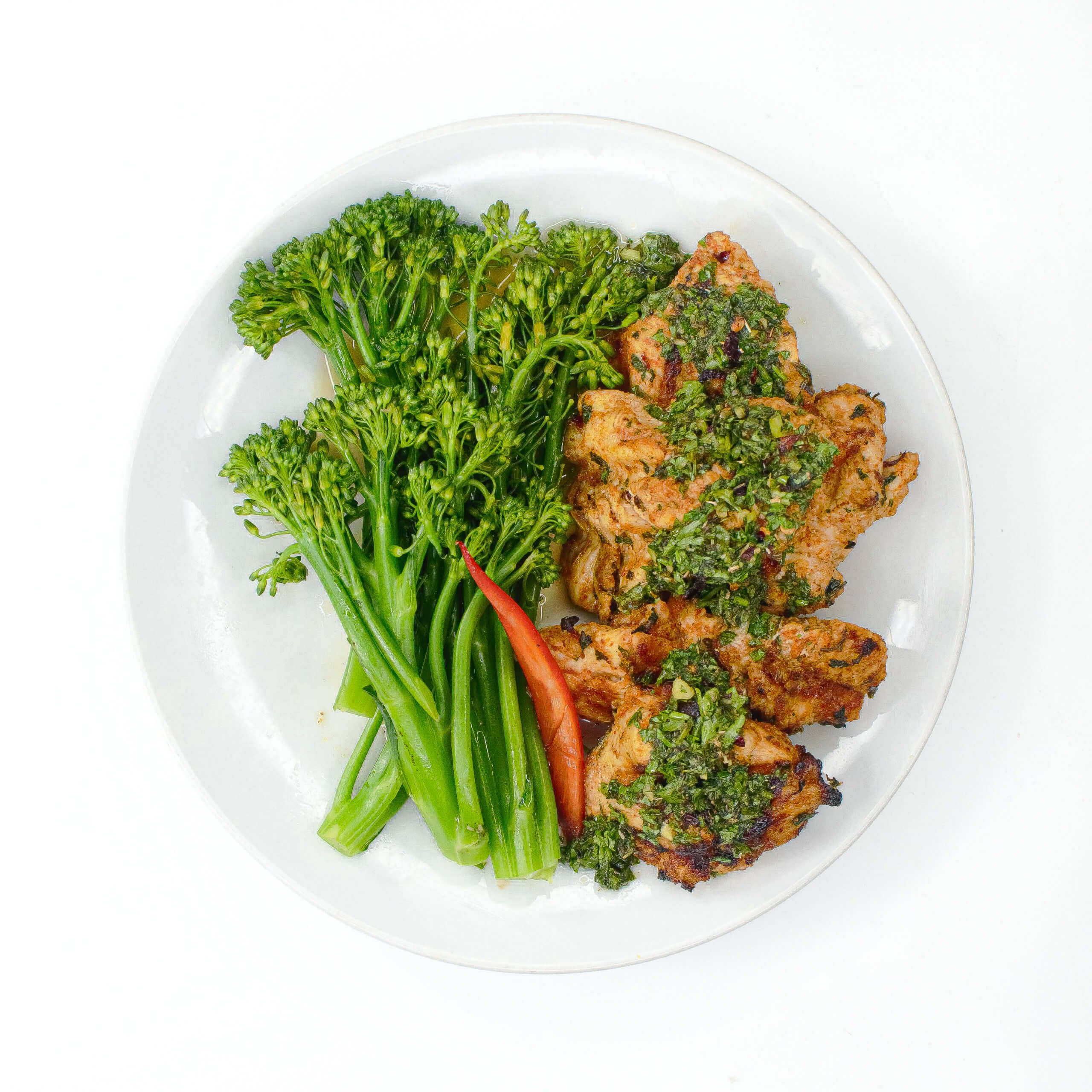 Herbed Turkey Tips with Broccolini
